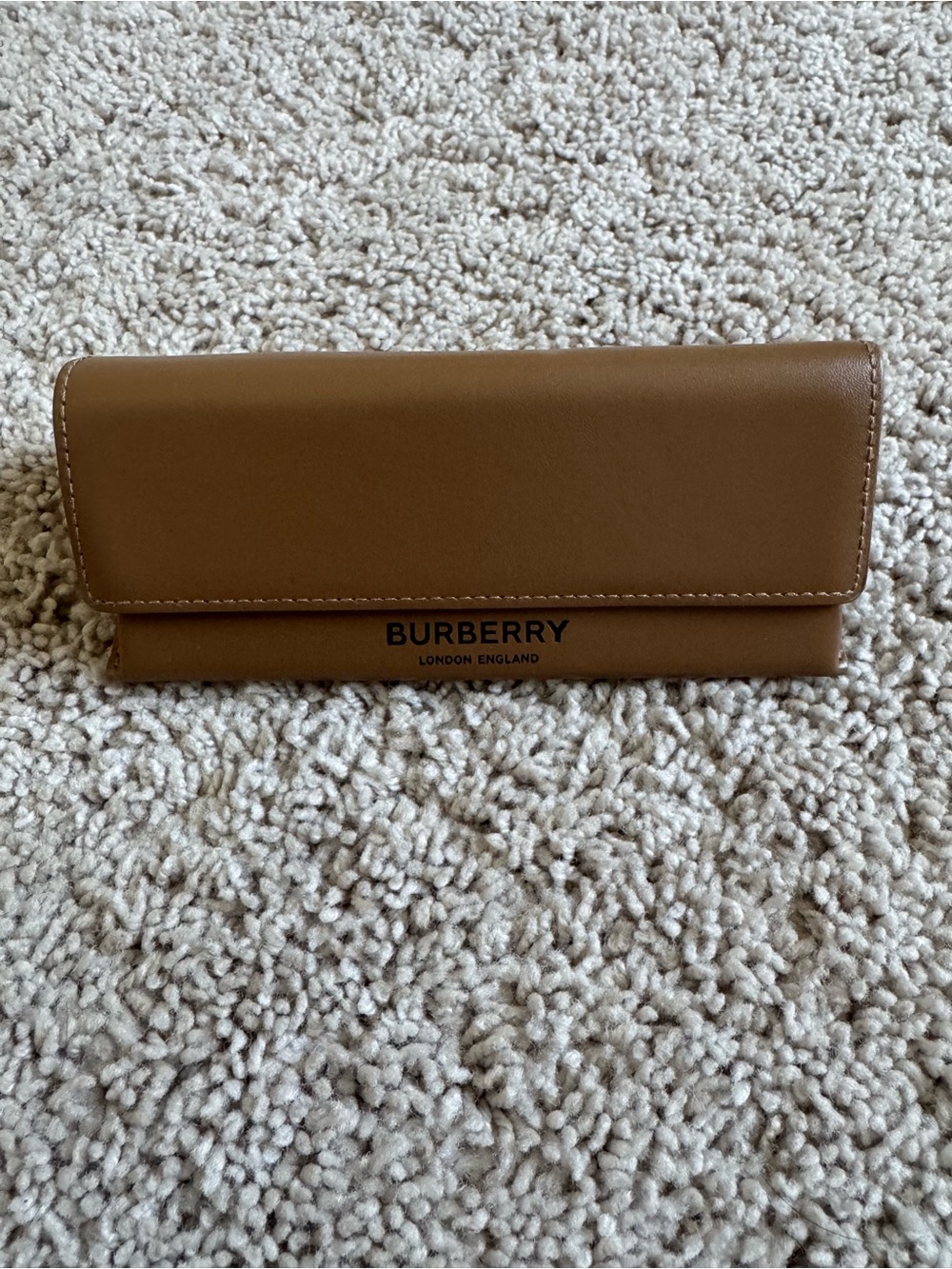 Burberry Brown Soft Faux Leather  Eyeglasses Sunglasses Magnetic Case
